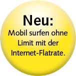 Neu: Mobil surfen ohne Limit mit der Internet-Flatrate.